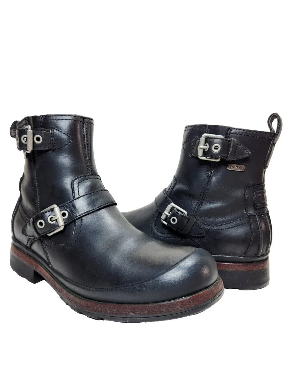 UGG Event Waterproof Motorcycle Boots Sz 9 Leather Harness Zip 1003402 Sheepskin